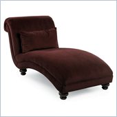 Klaussner Furniture Reststop Chaise Lounge in Berry