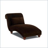Klaussner Furniture Reststop Chaise Lounge in Chocolate