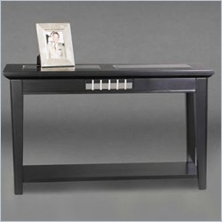 Klaussner Furniture Ashton Black Sofa Table with Glass Inserts