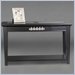 Klaussner Furniture Ashton Black Sofa Table with Glass Inserts
