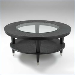 Klaussner Furniture Ontario Round Black Coffee Table