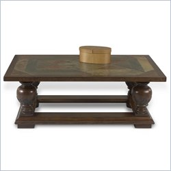Klaussner Furniture Birmingham Birch Rectangular Coffee Table with Mahogany Finish