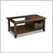 Klaussner Furniture Emerson Distressed Cherry Coffee Table with Glass Top Insert