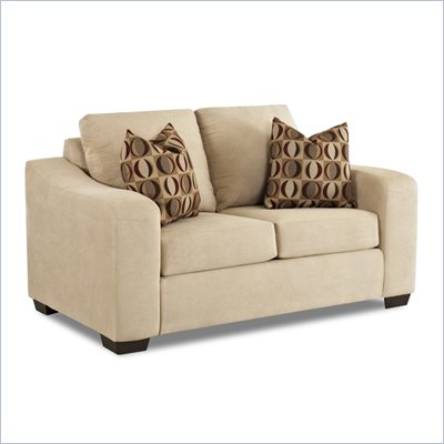Klaussner Furniture Darien Loveseat in Voyage Camel
