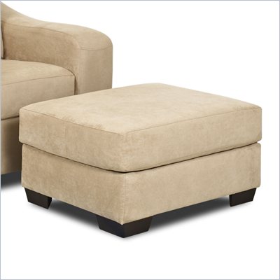 Klaussner Furniture Darien Ottoman in Voyage Camel