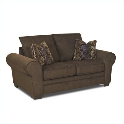 Klaussner Furniture Jonas Loveseat in Wooten Java