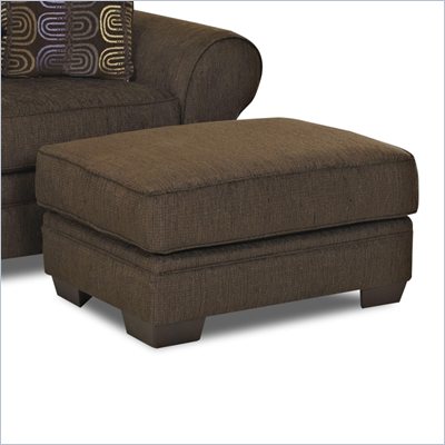 Klaussner Furniture Jonas Ottoman in Wooten Java