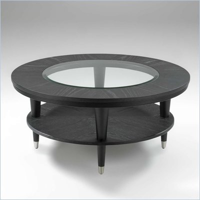 Black Coffee Tables on Klaussner Furniture Ontario Round Black Coffee Table   763820ctbl