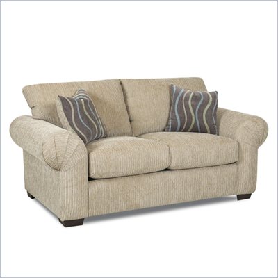 Klaussner Furniture Tiburon Loveseat in Buster Putty