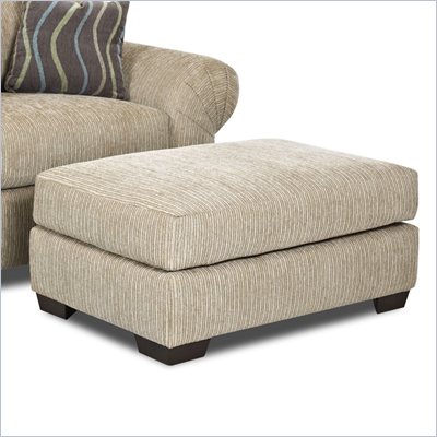 Klaussner Furniture Tiburon Ottoman in Buster Putty