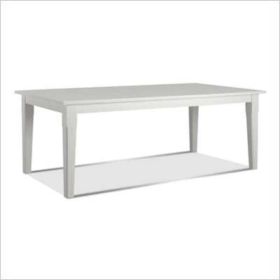 Klaussner Furniture Treasures Grooved Casual Dining Table in Antique White Finish