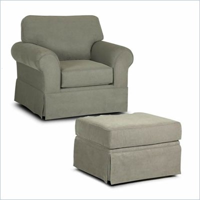 Klaussner Woodwin Chair and Ottoman