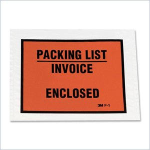 3M F1-100 Packing List/Invoice Enclosed Envelope