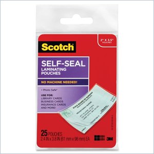 3M Scotch Self-sealing Laminating Business Card Pouches