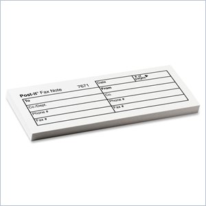 3M Post-it Printed Fax Note
