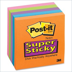 Post-it Super Sticky Notes in Electric Glow Colors