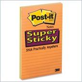 Post-it Super Sticky Lined Notes in Electric Glow Colors