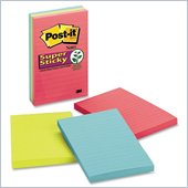 Post-it Super Sticky Lined Notes in Jewel Pop Colors
