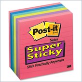 Post-it Super Sticky Lined Notes in Jewel Pop Colors
