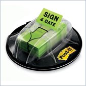 Post-it Adhesive Sign/Date Flags with Dispenser