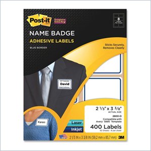 Post-it Super Sticky Name Badge Label with Border