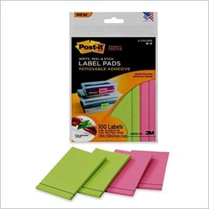 Post-it Super Sticky Two Color Label Pad