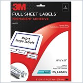 3M Permanent Adhesive Full Sheet Label