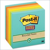Post-it Recycled Super Sticky Notes in Farmers Market Colors