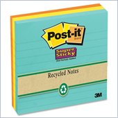 Post-it Recycled Super Sticky Notes in Farmers Market Colors