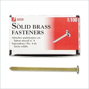 Acco Solid Brass Round Head Fasteners