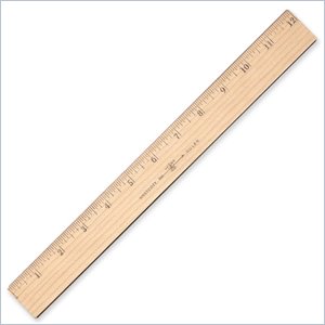 Westcott Wood Ruler with Metal Edge