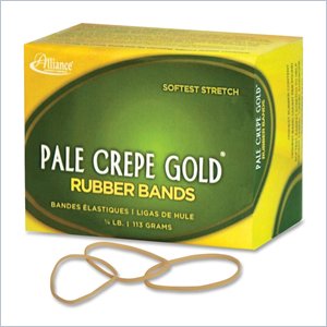 Alliance Rubber Pale Crepe Gold Rubber Bands
