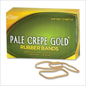 Alliance Rubber Pale Crepe Gold Rubber Band