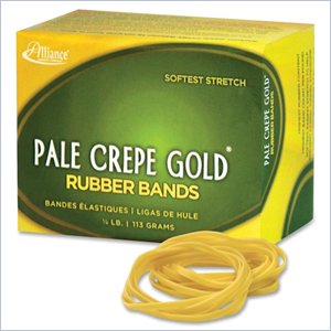 Alliance Rubber Pale Crepe Gold Rubber Band
