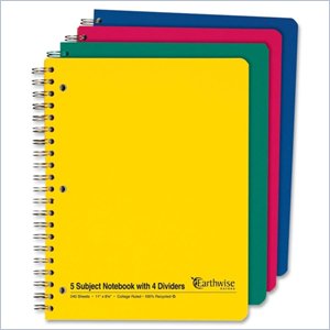 Ampad College Ruled Five-Subject Notebook