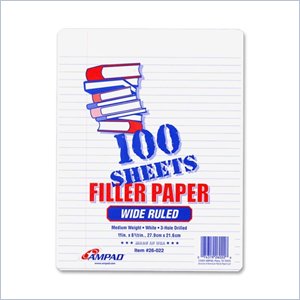 Ampad 3- Ring Notebook Filler Paper