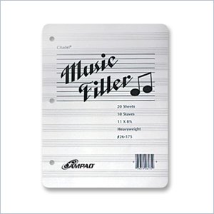 Ampad 10 Staves Music Filler Paper