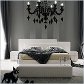 Rossetto Domino Platform Bed in Ivory