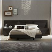 Rossetto Sapphire Platform Bed in Dark Walnut Finish