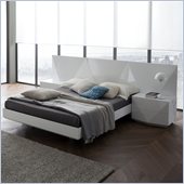 Rossetto Sapphire Platform Bed in White Finish