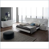 Rossetto Sapphire Platform Bed 4 Piece Bedroom in White Finish
