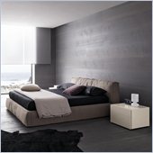 Rossetto Twist Platform Bed 3 Piece Bedroom Set in Soft Grey