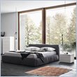 ADD TO YOUR SET: Rossetto Twist Platform Bed in Dark Grey
