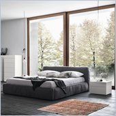 Rossetto Twist Platform Bed in Dark Grey
