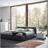 Rossetto Twist Platform Bed 5 Piece Bedroom Set in Dark Grey