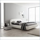 Rossetto Eclipse Leather Effect Platform Bed in White