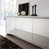 Rossetto Sapphire 74 Inch Wide 4 Drawer Buffet in White