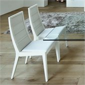 Rossetto Sapphire Dining Chairs in White (Set of 2)
