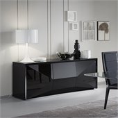Rossetto Sapphire 74 Inch Buffet in Black