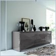 ADD TO YOUR SET: Rossetto Sapphire 74 Inch Wide 4 Drawer Buffet in Grey